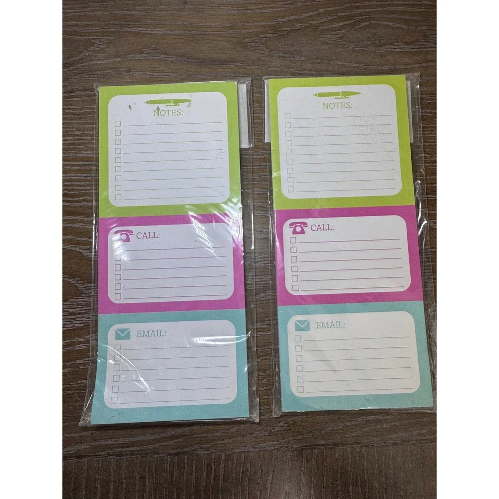 Magnetic Shopping List 2 Pack 60 Sheets Each Notes Call Email Pads